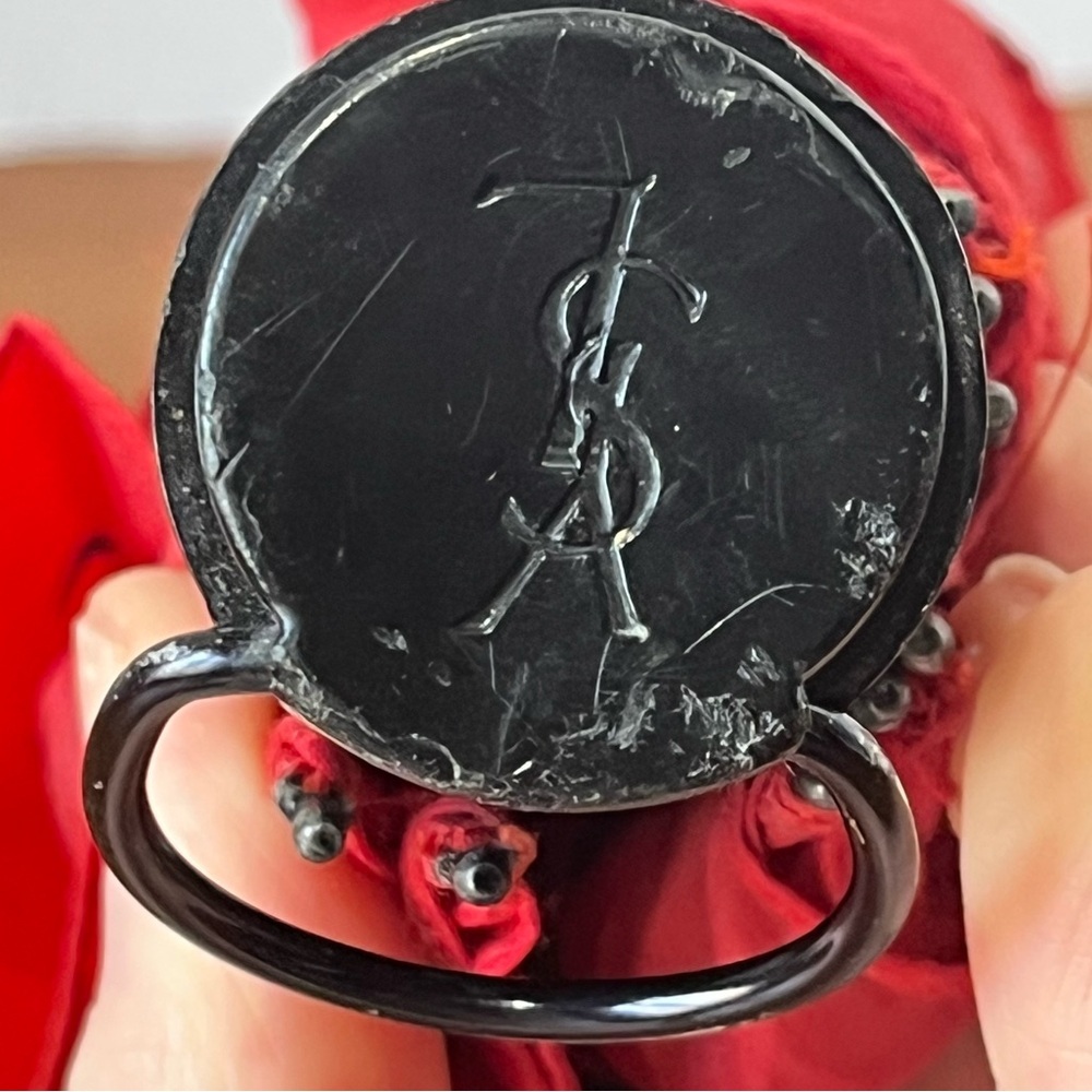 Vintage Yves Saint Laurent Umbrella Pink Purple Black Tan - Picture 3 of 16